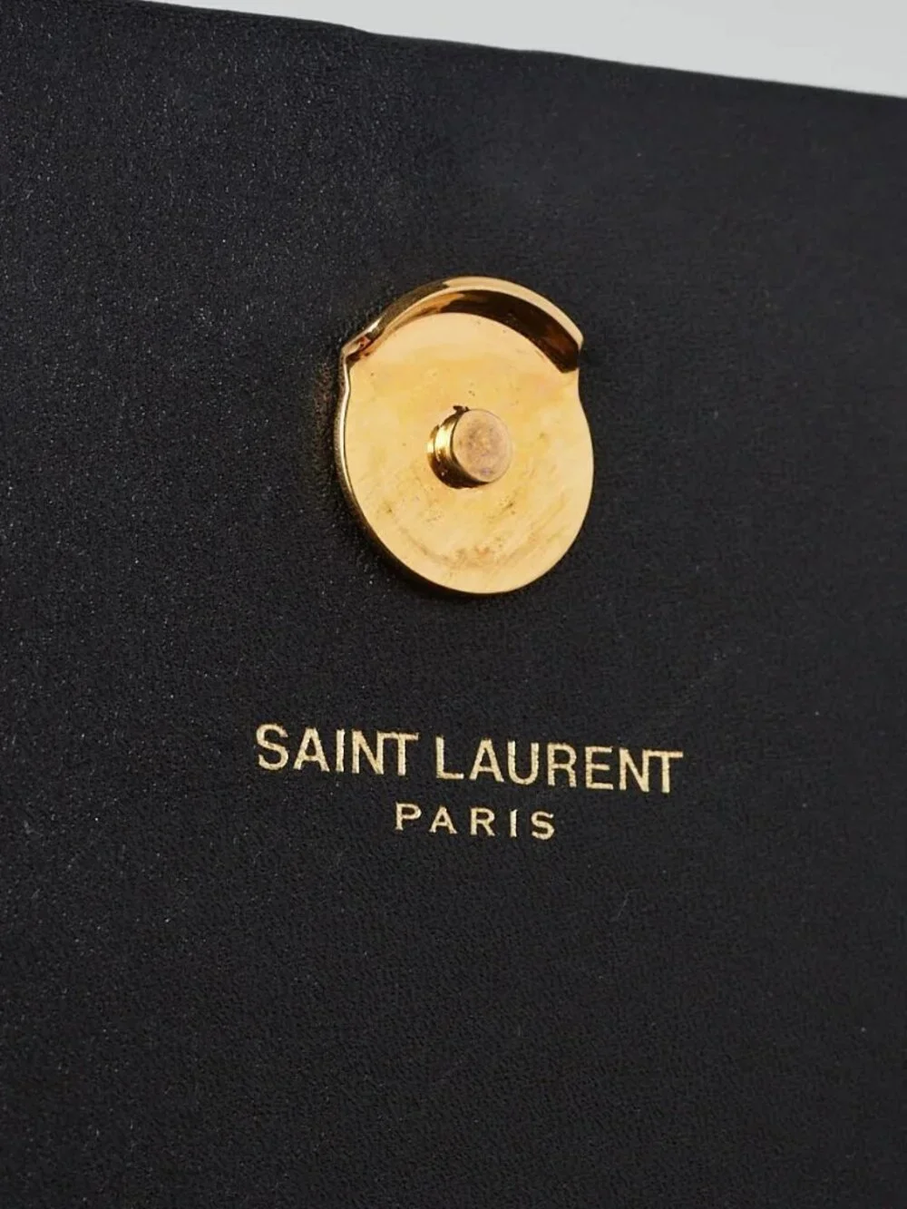 Yves Saint Laurent Black Leather Small Kate Tassel Glitter Heart Bag
